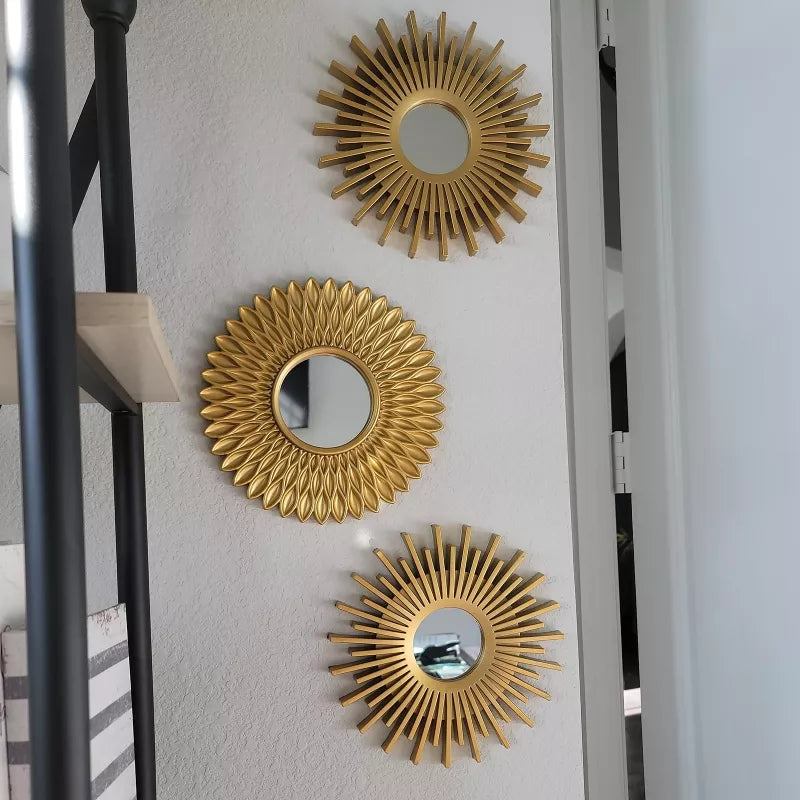 Gold Sunflower Mirrors