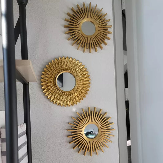 Gold Sunflower Mirrors