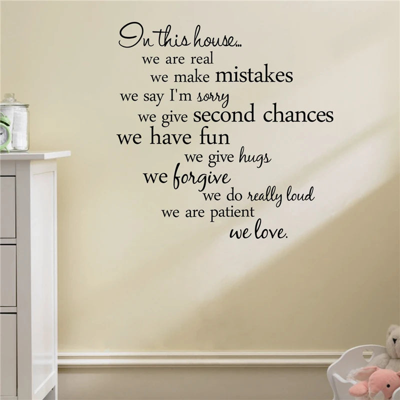 "In This House" Inspirational Words For Family Home