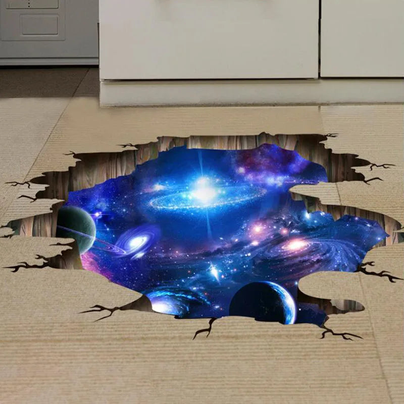 3D Universe Galaxy Wall Mural Decoration