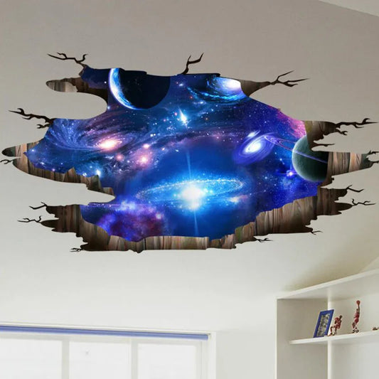 3D Universe Galaxy Wall Mural Decoration