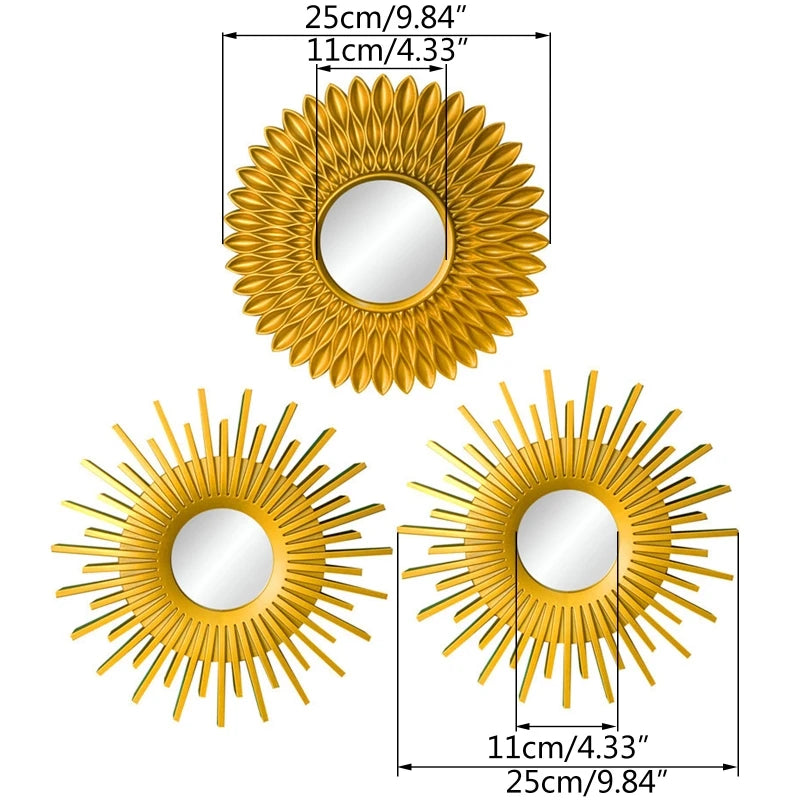 Gold Sunflower Mirrors