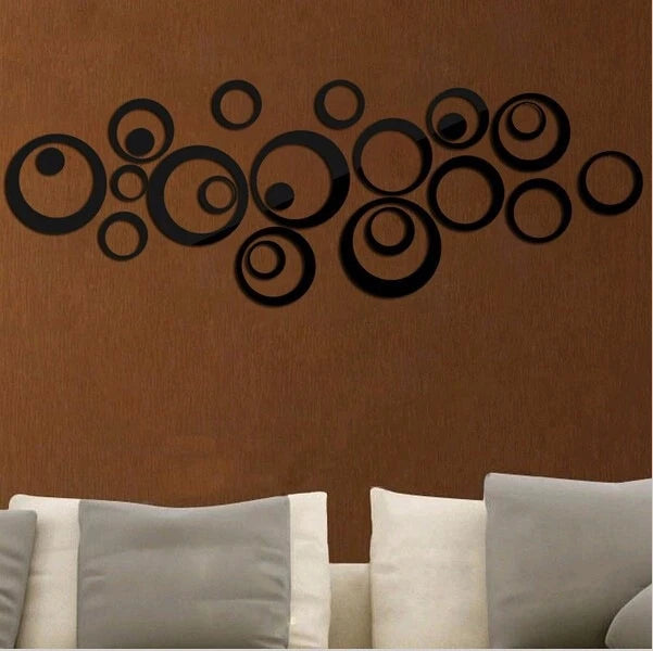 3D Circle Mirror Wall Decor