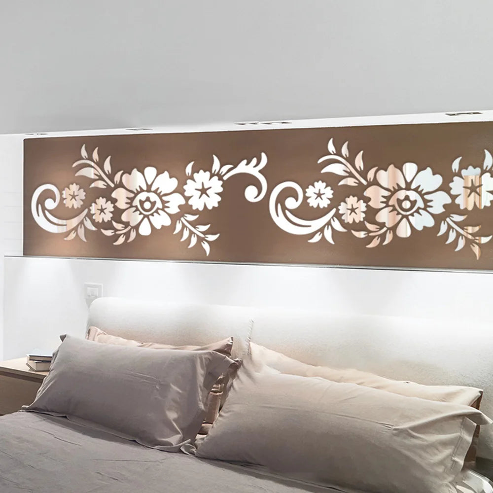 3D Rose Vine Flower Mirror