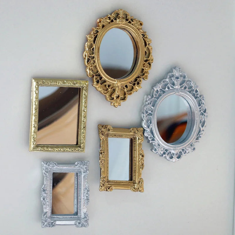 Dollhouse Miniature Self Adhesive Mini Mirror