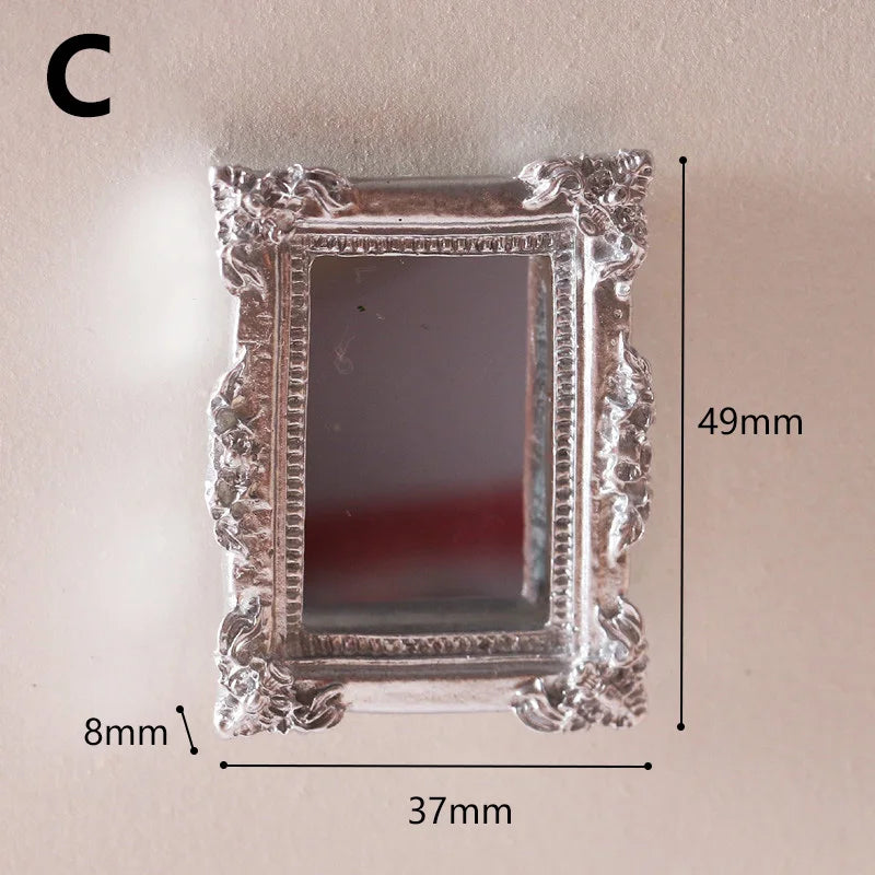 Dollhouse Miniature Self Adhesive Mini Mirror