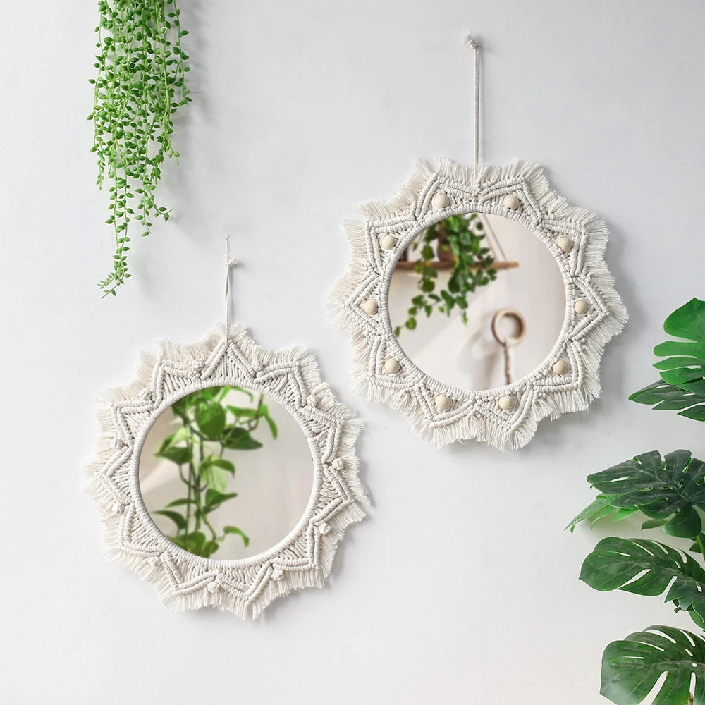 Boho Macrame Mirrors