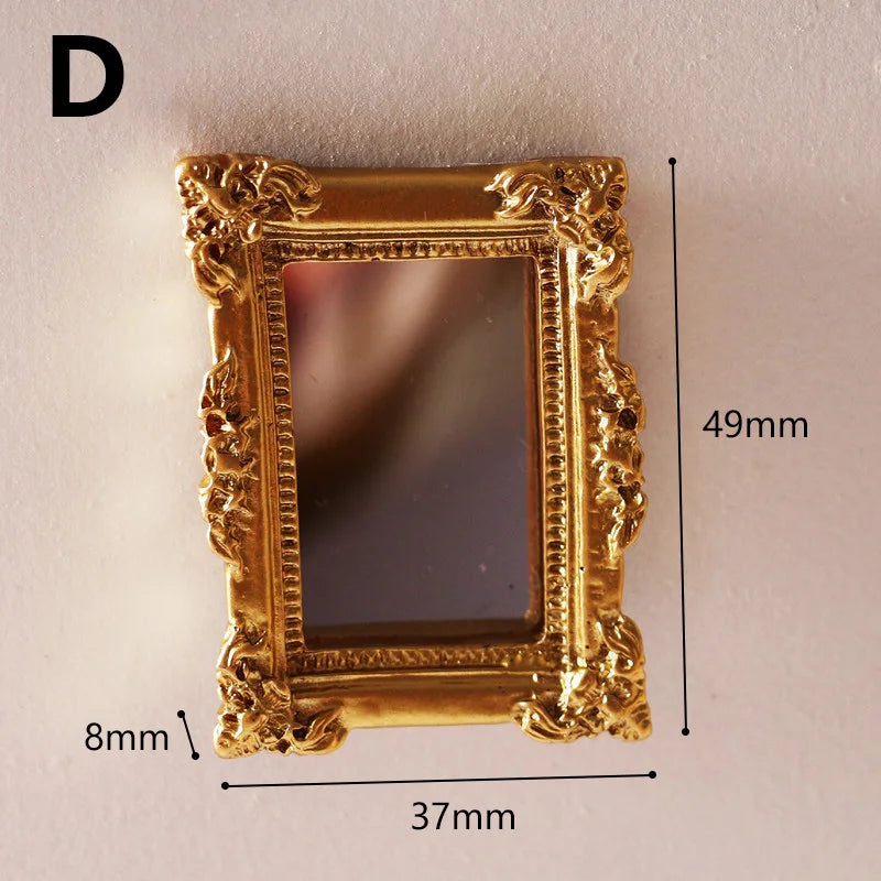 Dollhouse Miniature Self Adhesive Mini Mirror