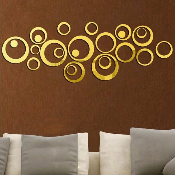 3D Circle Mirror Wall Decor