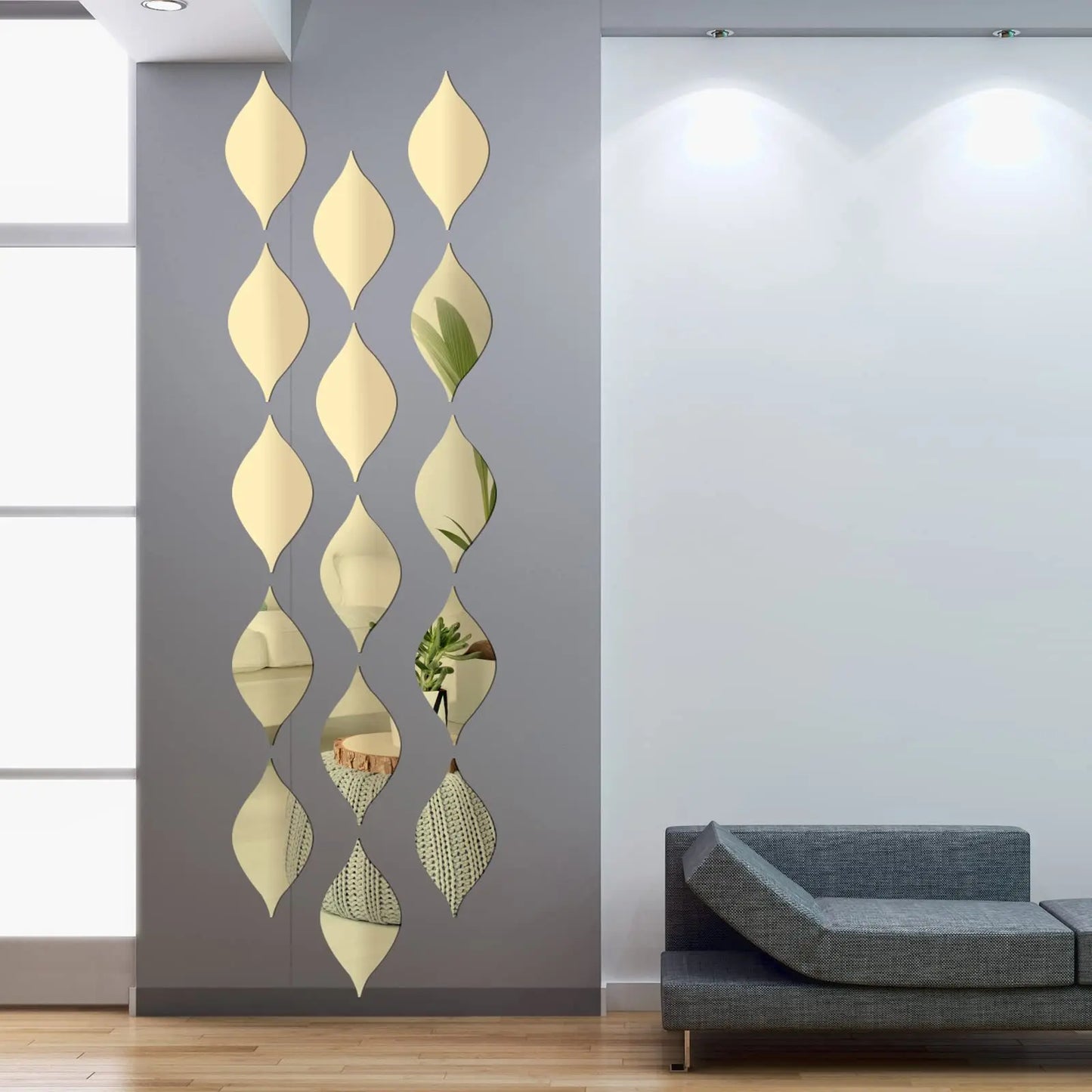 3D Leaf Shape Mirrors