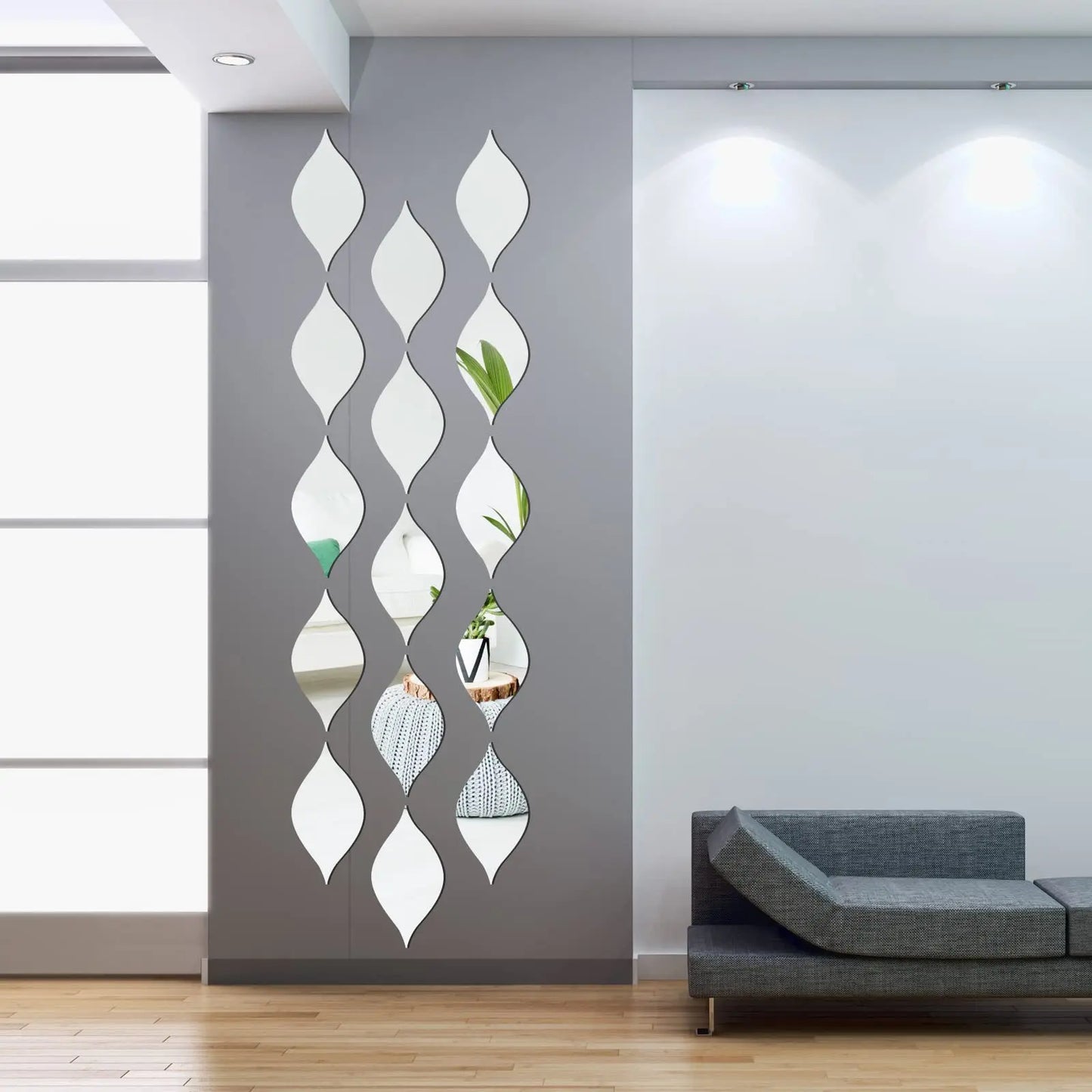 3D Leaf Shape Mirrors