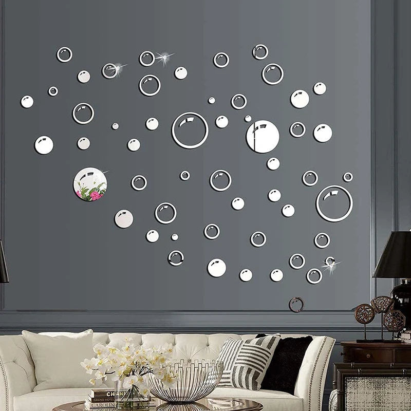 3D Circle Mirror Wall Decor